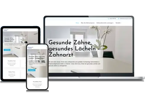 Moderne Zahnarztpraxis mit freundlicher Atmosphäre