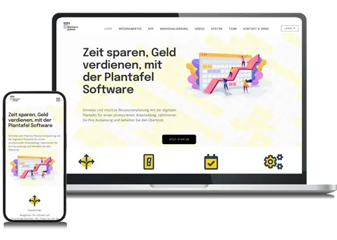 Dashboard Ansicht Softwareanbieter mit Wachstumskurve